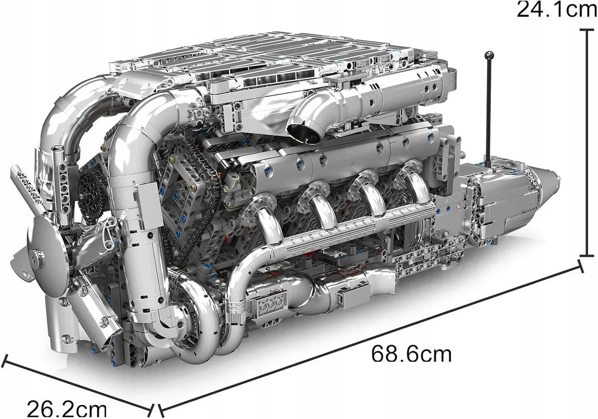 „COIL 10168“ V8 variklio su dviem turbokompresoriais konstruktorius, 2899 detalės
