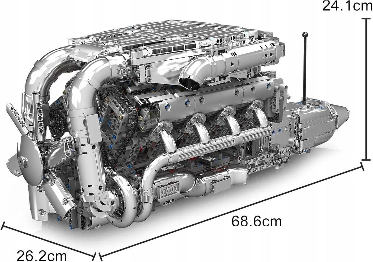 „COIL 10168“ V8 variklio su dviem turbokompresoriais konstruktorius, 2899 detalės