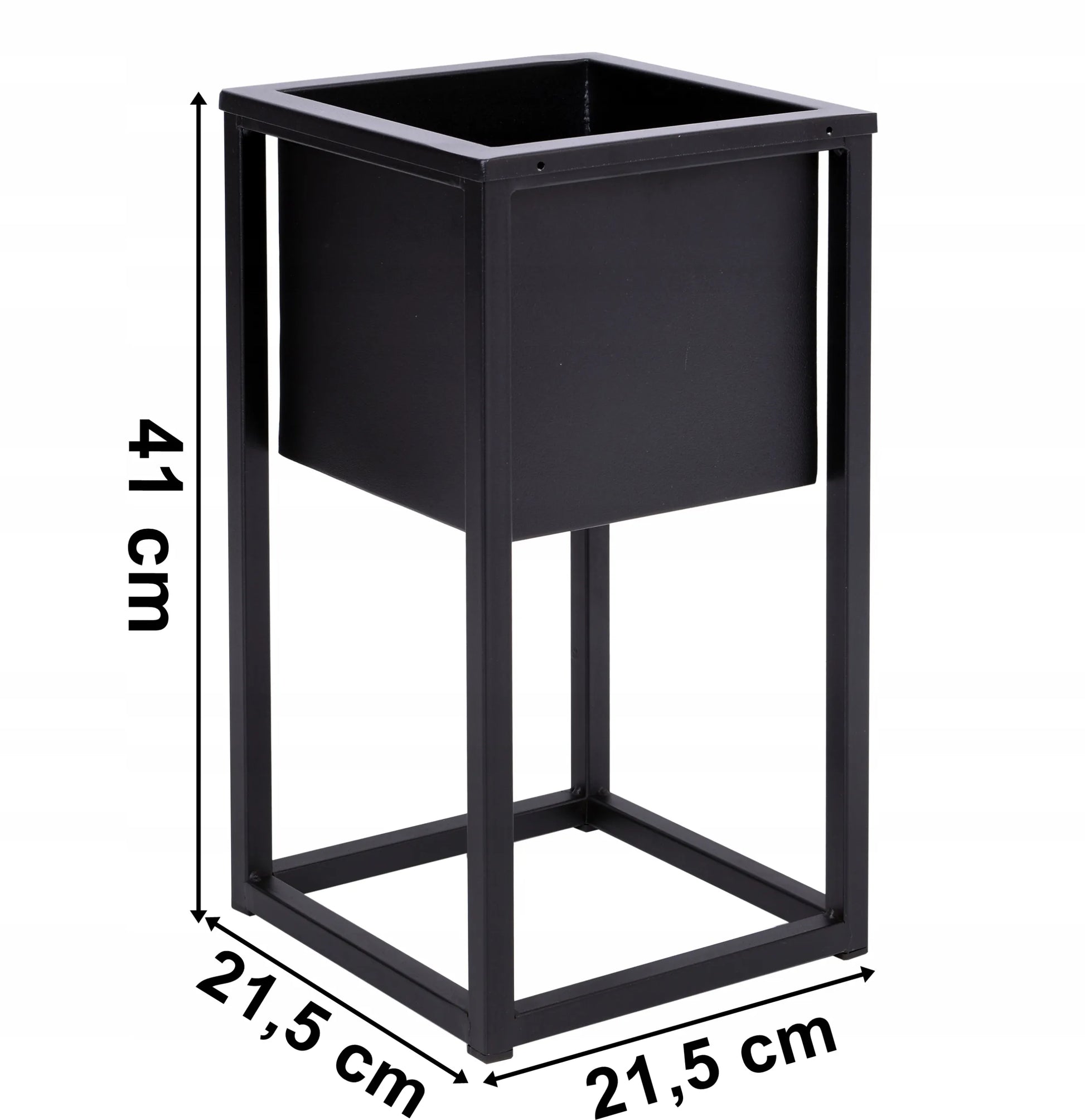 Concove loft stovas augalams, 40 cm, juodas
