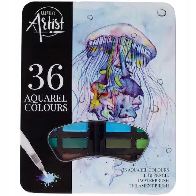 „Creative Artist“ akvareliniai dažai tabletėmis, 36 spalvų rinkinys