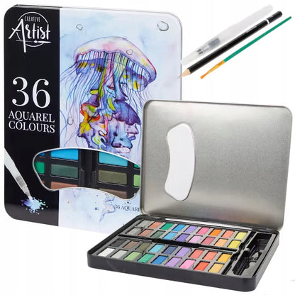 „Creative Artist“ akvareliniai dažai tabletėmis, 36 spalvų rinkinys