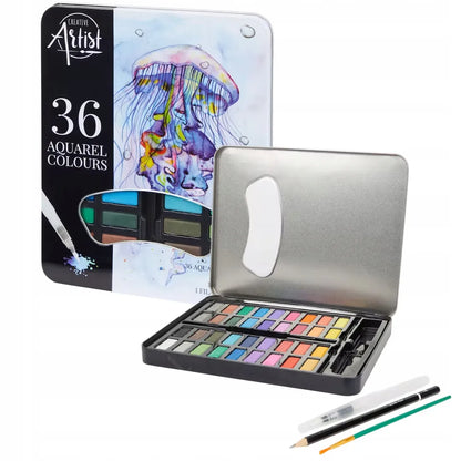 „Creative Artist“ akvareliniai dažai tabletėmis, 36 spalvų rinkinys