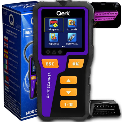 Automobilio diagnostinė sąsaja OBD2 PL meniu spalvotas ekranas QERK T51