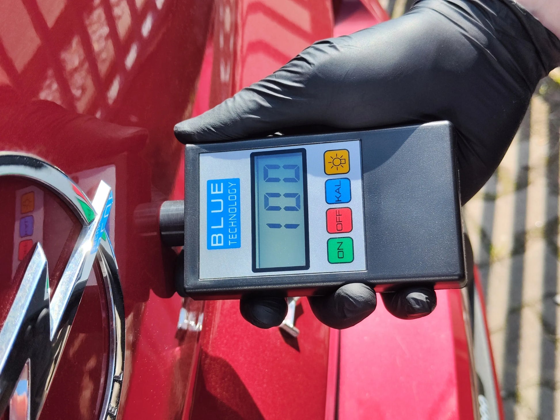 Dažų storio matuoklis BLUE TECHNOLOGY MGR-11-FE, skirtas plienui