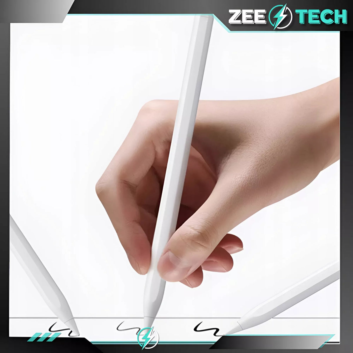 Stylus rašiklis iPad planšetėms (Air, Pro, Mini) – 2 kartos, 4 antgaliai