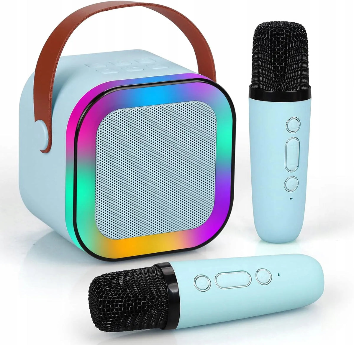 DDOO karaoke rinkinys vaikams: 2 belaidžiai mikrofonai ir „Bluetooth“ garsiakalbis