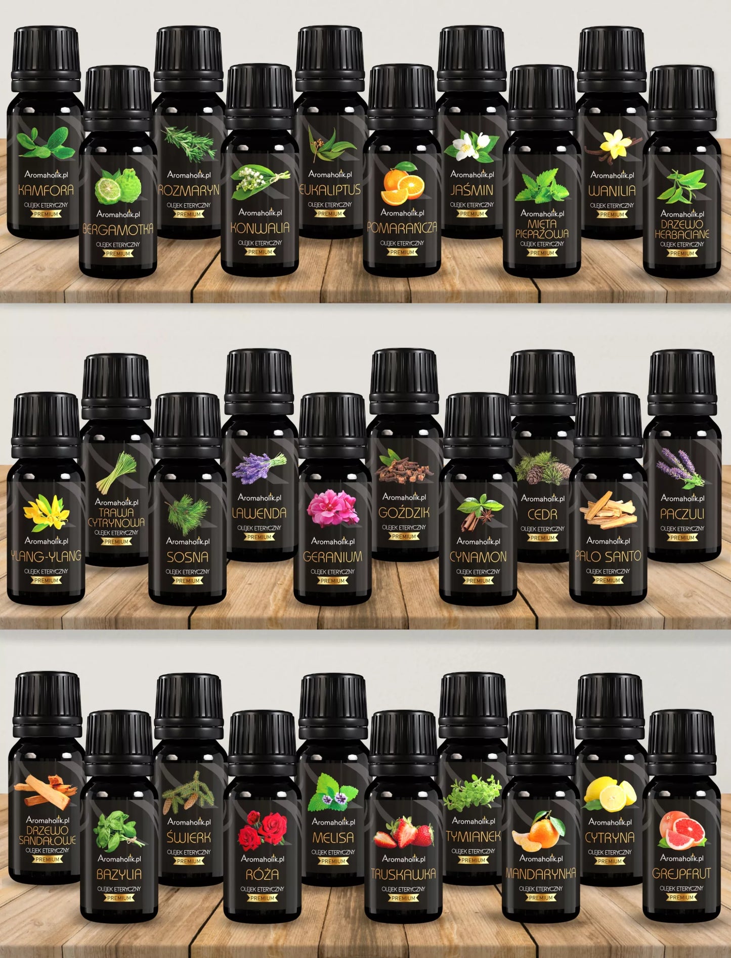 Ekologiški natūralūs eteriniai aliejai BIO vaisiniai citrusiniai aromaterapijai 10x10ml