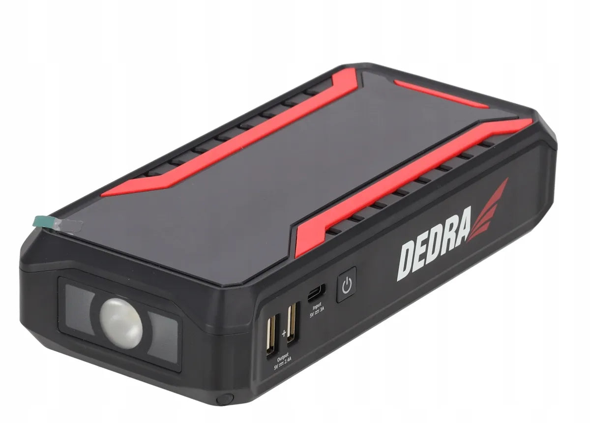 DEDRA automobilio užvedimo įrenginys „Jump Starter“, 12 000 mAh, USB-C, LED žibintuvėlis