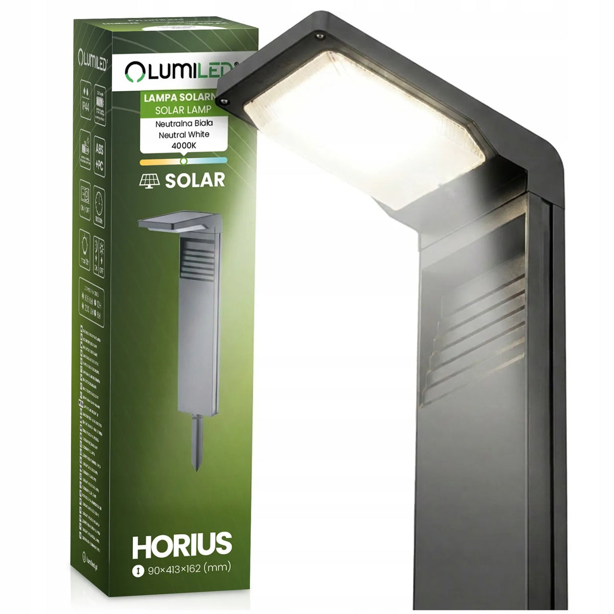 Dekoracinis solarinis LED sodo šviestuvas-stulpelis, įsmeigiamas, lauko, XL