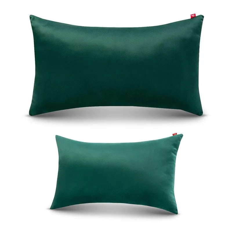 Dekoratyvinis pagalvės užvalkalas 30x50 cm, veliūrinis, velvetinis, 100% dekoratyvinis, žalias