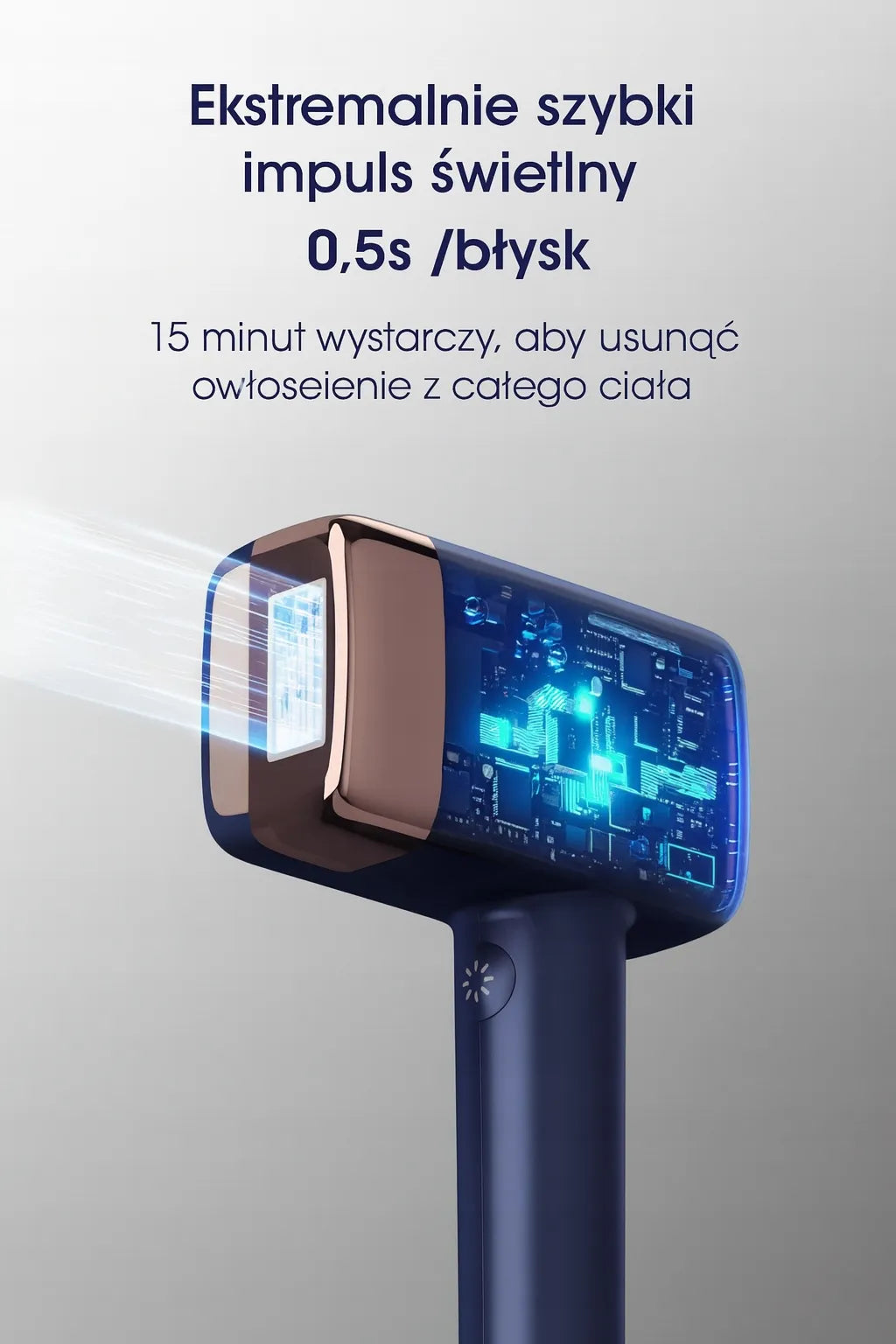 Depiliatorius lazerinis IPL plaukų šalinimo aparatas su 500 tūkst. blyksnių