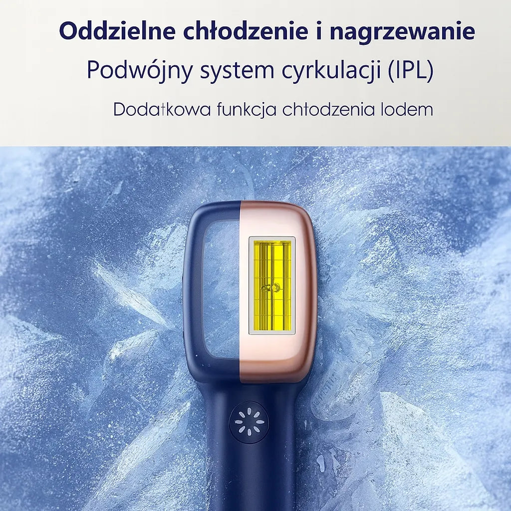 Depiliatorius lazerinis IPL plaukų šalinimo aparatas su 500 tūkst. blyksnių