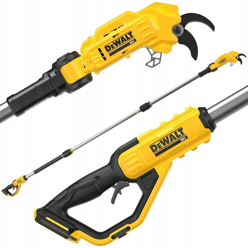 DEWALT 18 V akumuliatorinės genėjimo žirklės su teleskopiniu kotu, be akumuliatoriaus ir įkroviklio
