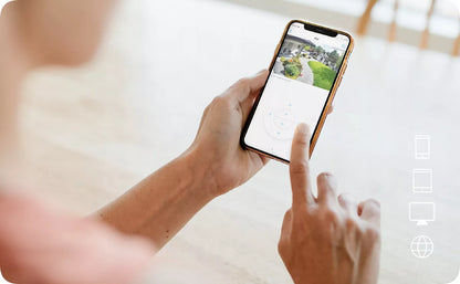 WiFi lauko PTZ kamera 5 MPx, metalinė, juoda, su garsu ir judesio aptikimu