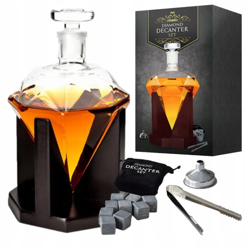 DIAMOND DECANTER SET viskio grafinas – dovana jam, tėčiui, vyrui ar vyrukui