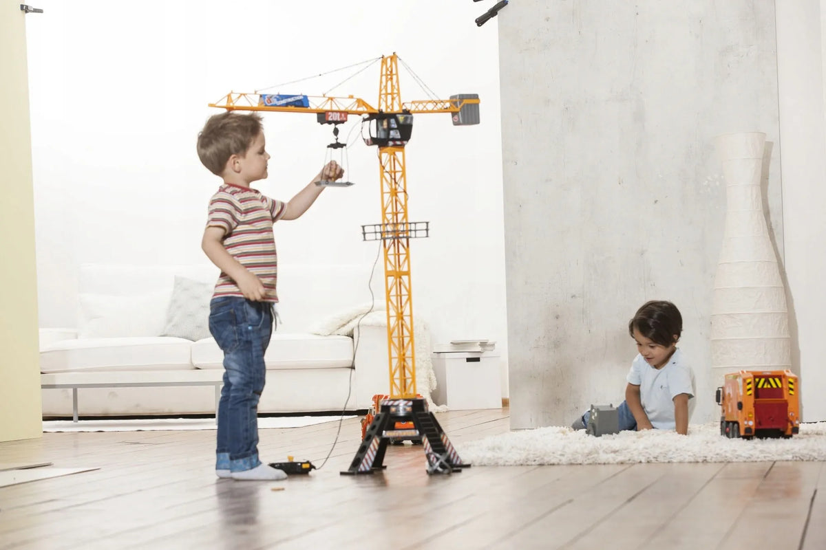 „Dickie Toys Mega Crane“ nuotoliniu būdu valdomas kranas, 120 cm