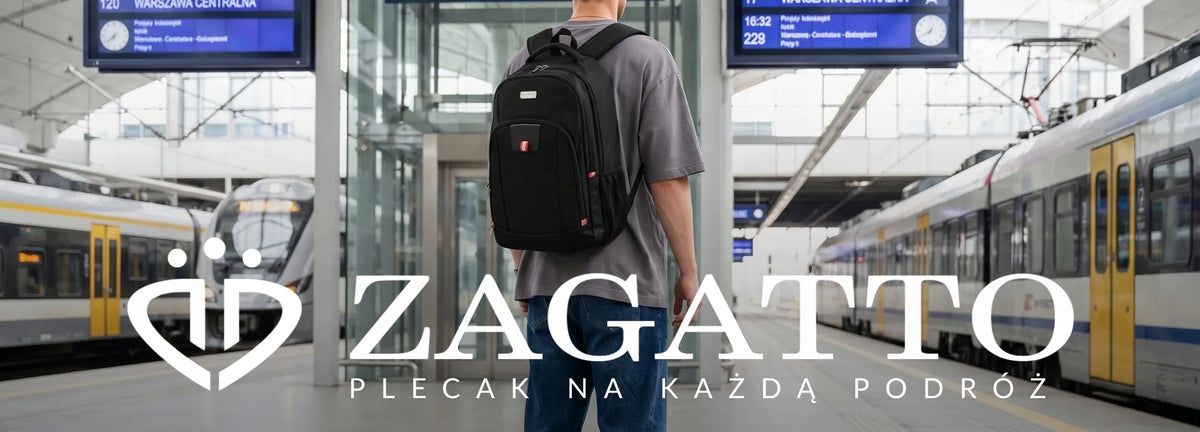Didelė vyriška „Zagatto“ kuprinė darbui su skyriumi 17 colių nešiojamajam kompiuteriui, 3 skyriai