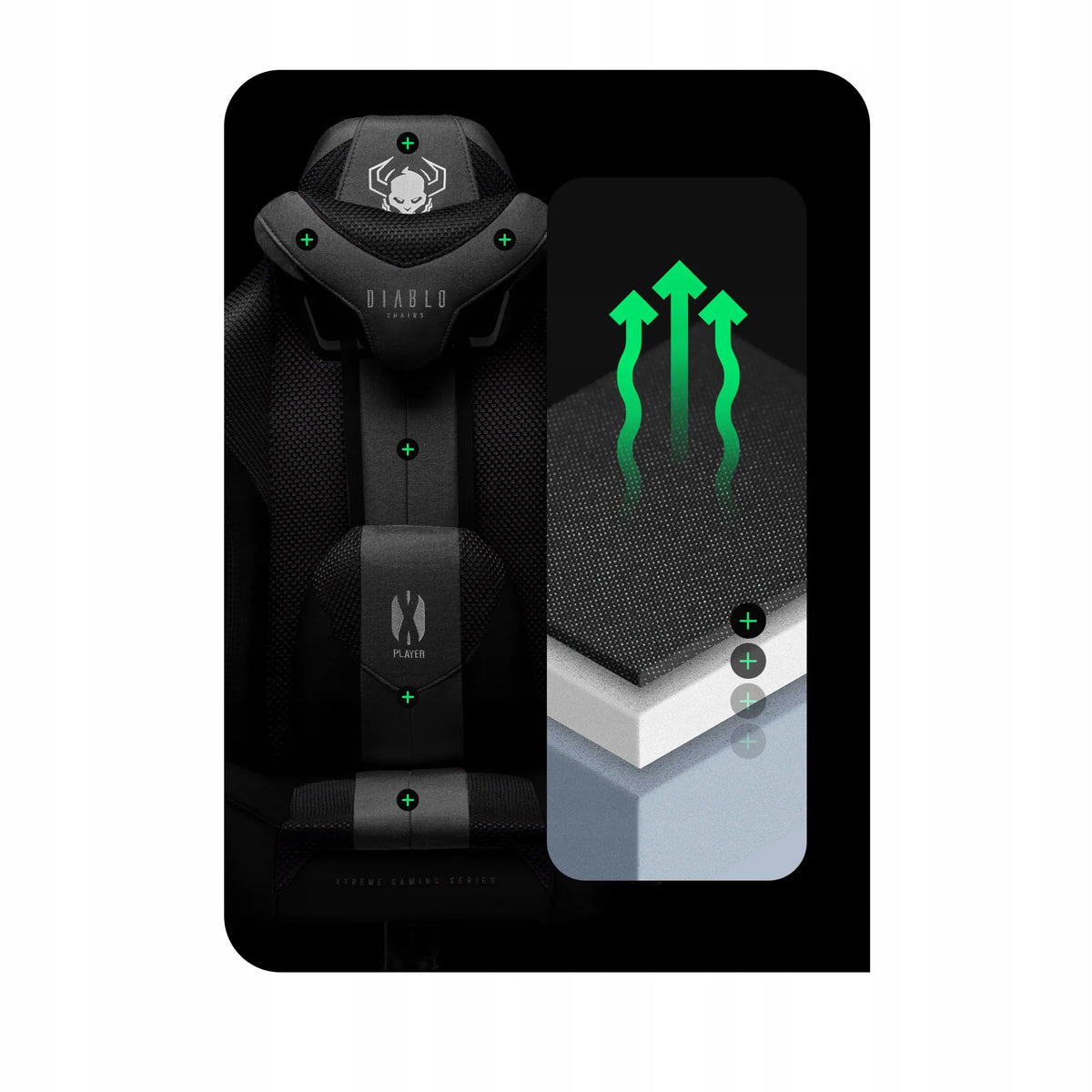 Didelė žaidimų kėdė DIABLO CHAIRS X-Player 2.0 King Size, juoda