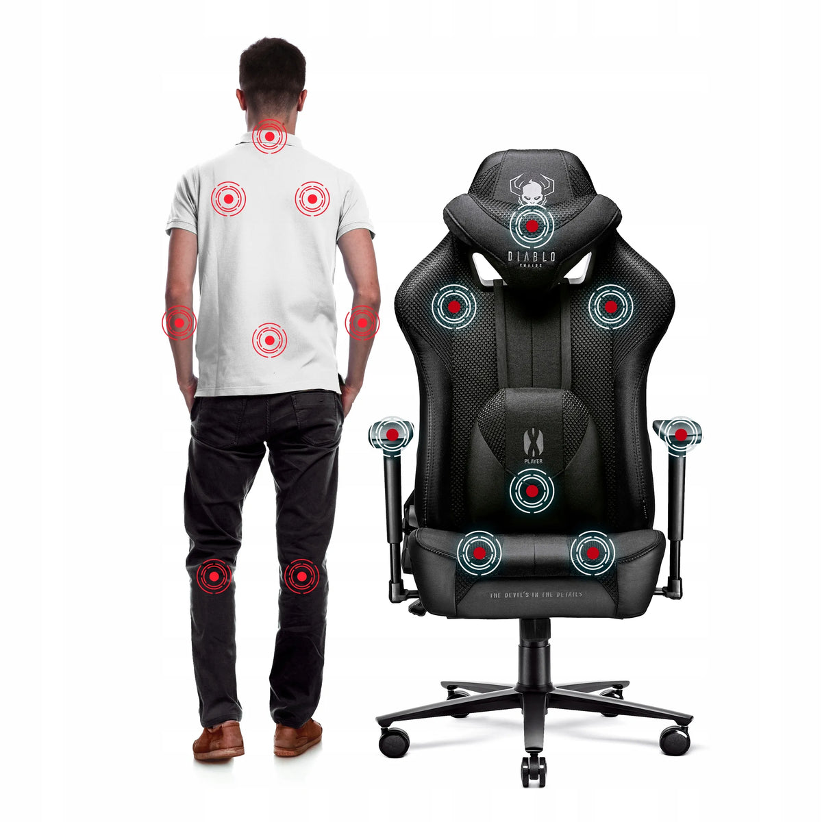Didelė žaidimų kėdė DIABLO CHAIRS X-Player 2.0 King Size, juoda