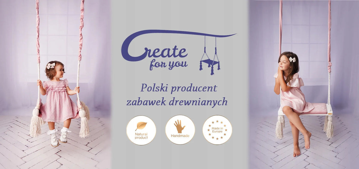 Didelės medinės vaikiškos sūpynės namams, dygsniuotos, SMĖLINĖS