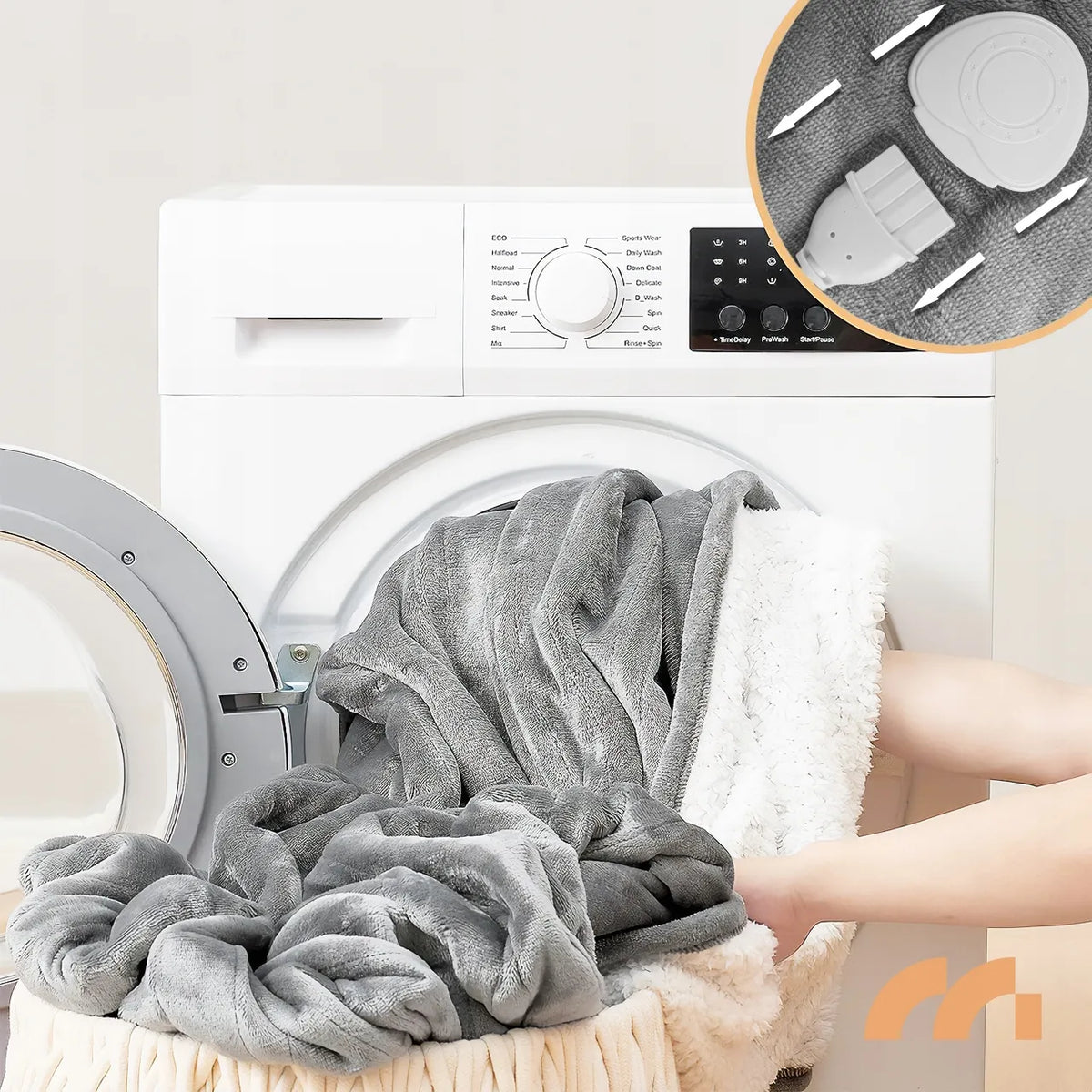 Didelis elektrinis pledas Maltec CozyHeat160W, 180 × 160 cm, dvivietis, minkštas, su laikmačiu ir valdymo pulteliu