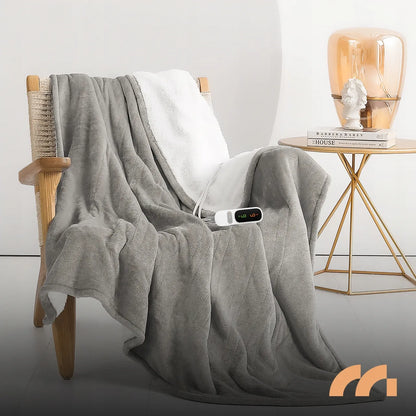 Didelis elektrinis pledas Maltec CozyHeat160W, 180 × 160 cm, dvivietis, minkštas, su laikmačiu ir valdymo pulteliu