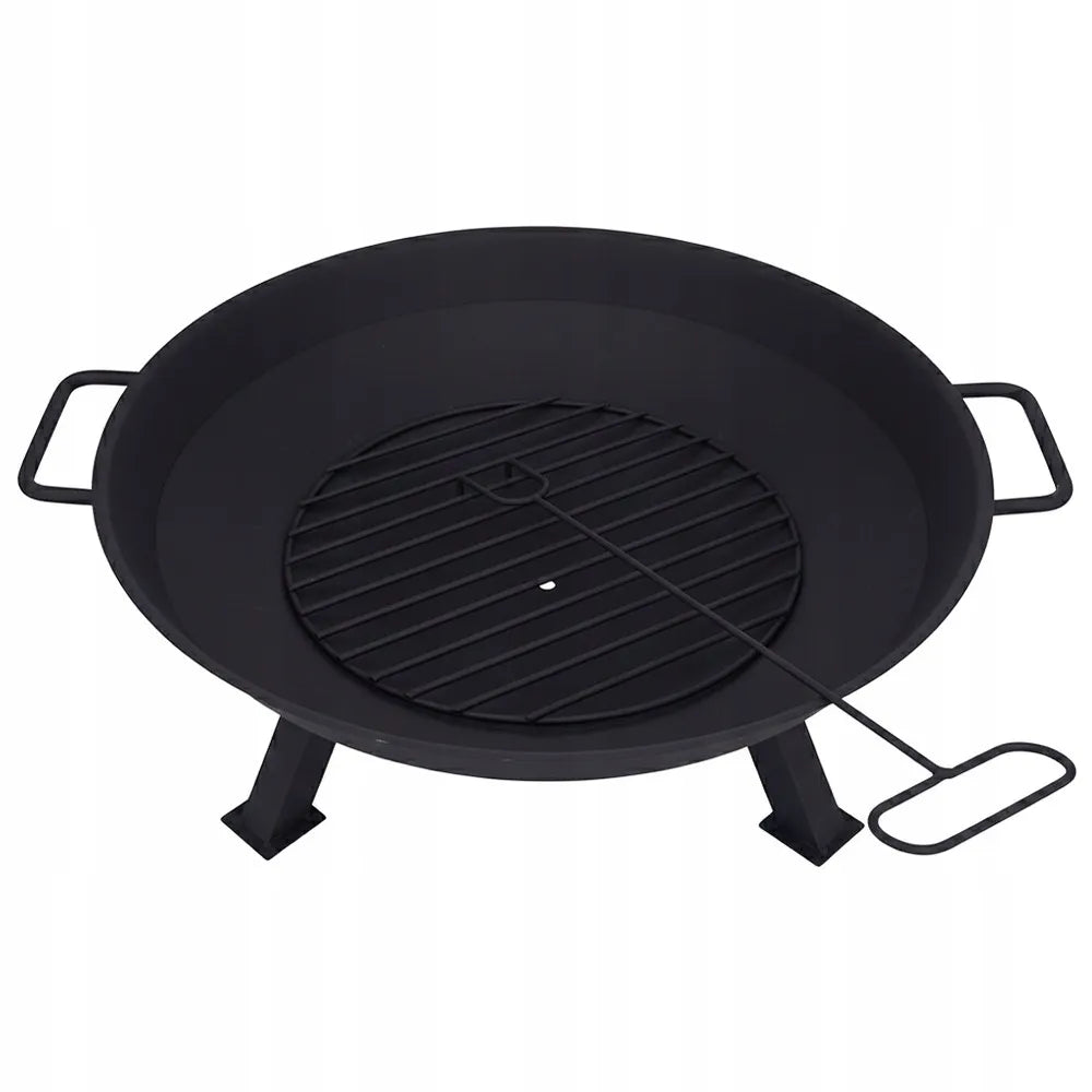 Didelis metalinis sodo laužavietės dubuo su kojomis 56 cm