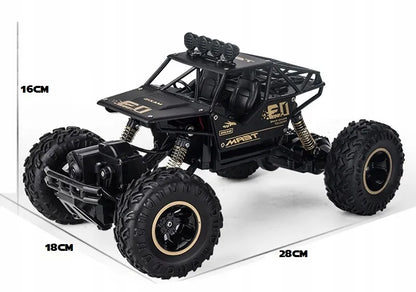 Didelis nuotoliniu būdu valdomas RC automobilis oreNICE, metalinis bekelės modelis, 4x4, 1:16, su pultu