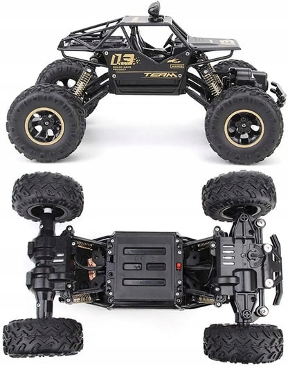 Didelis nuotoliniu būdu valdomas RC automobilis oreNICE, metalinis bekelės modelis, 4x4, 1:16, su pultu