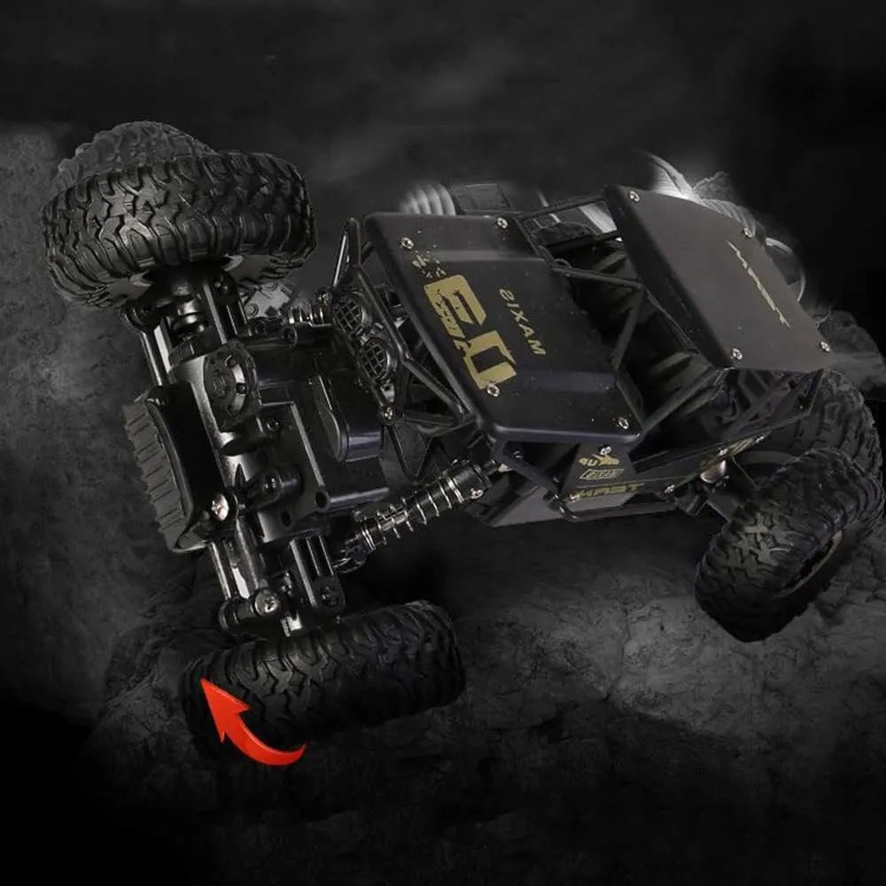 Didelis nuotoliniu būdu valdomas RC automobilis oreNICE, metalinis bekelės modelis, 4x4, 1:16, su pultu