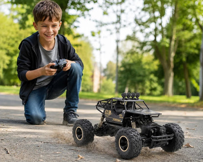 Didelis nuotoliniu būdu valdomas RC automobilis oreNICE, metalinis bekelės modelis, 4x4, 1:16, su pultu