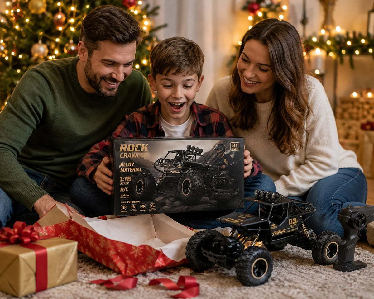Didelis nuotoliniu būdu valdomas RC automobilis oreNICE, metalinis bekelės modelis, 4x4, 1:16, su pultu