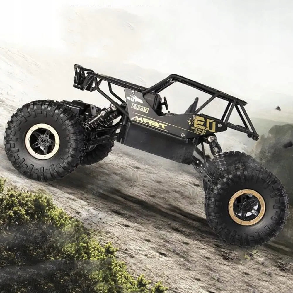 Didelis nuotoliniu būdu valdomas RC automobilis oreNICE, metalinis bekelės modelis, 4x4, 1:16, su pultu