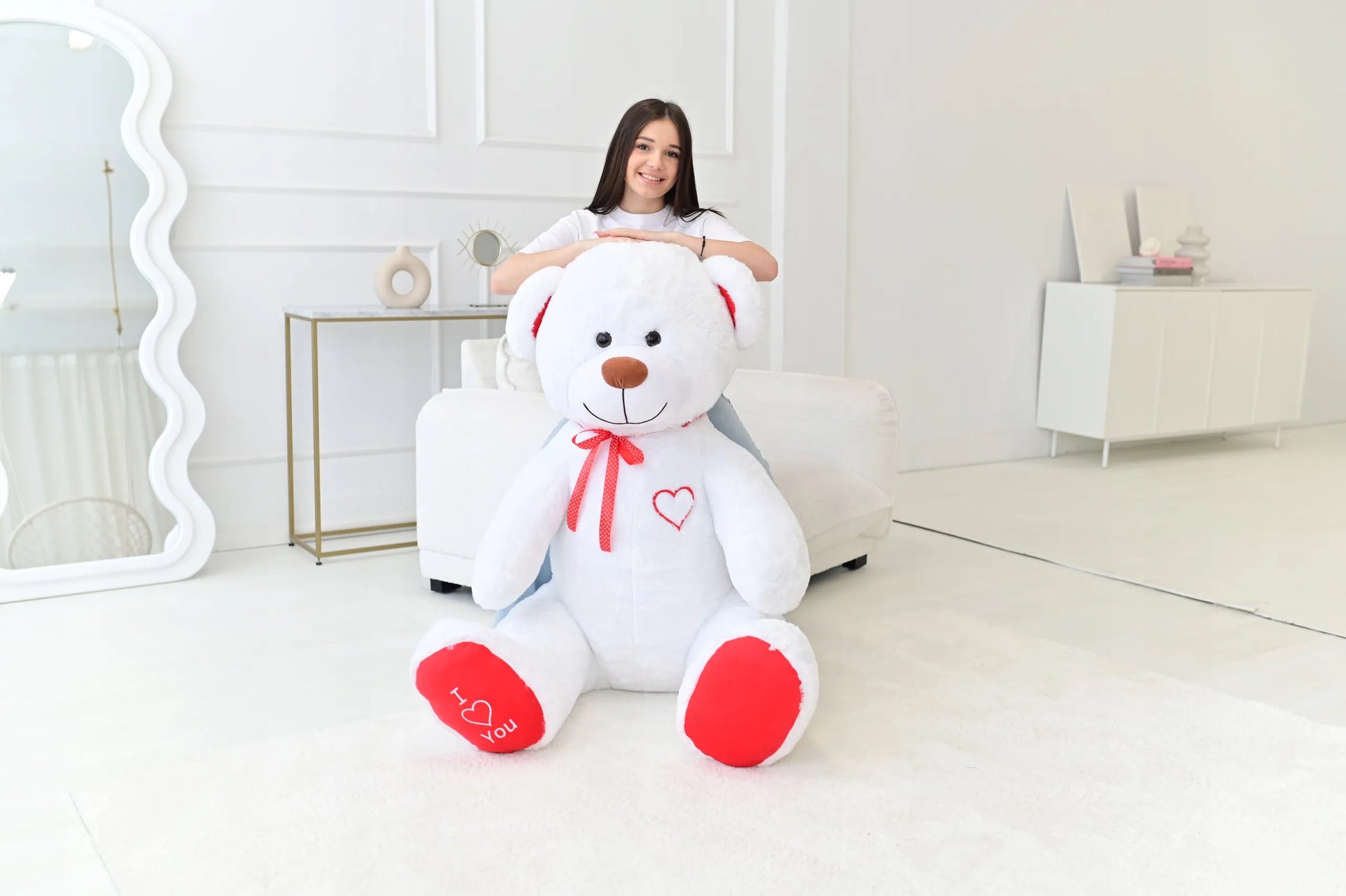 Didelis pliušinis meškinas 190 cm