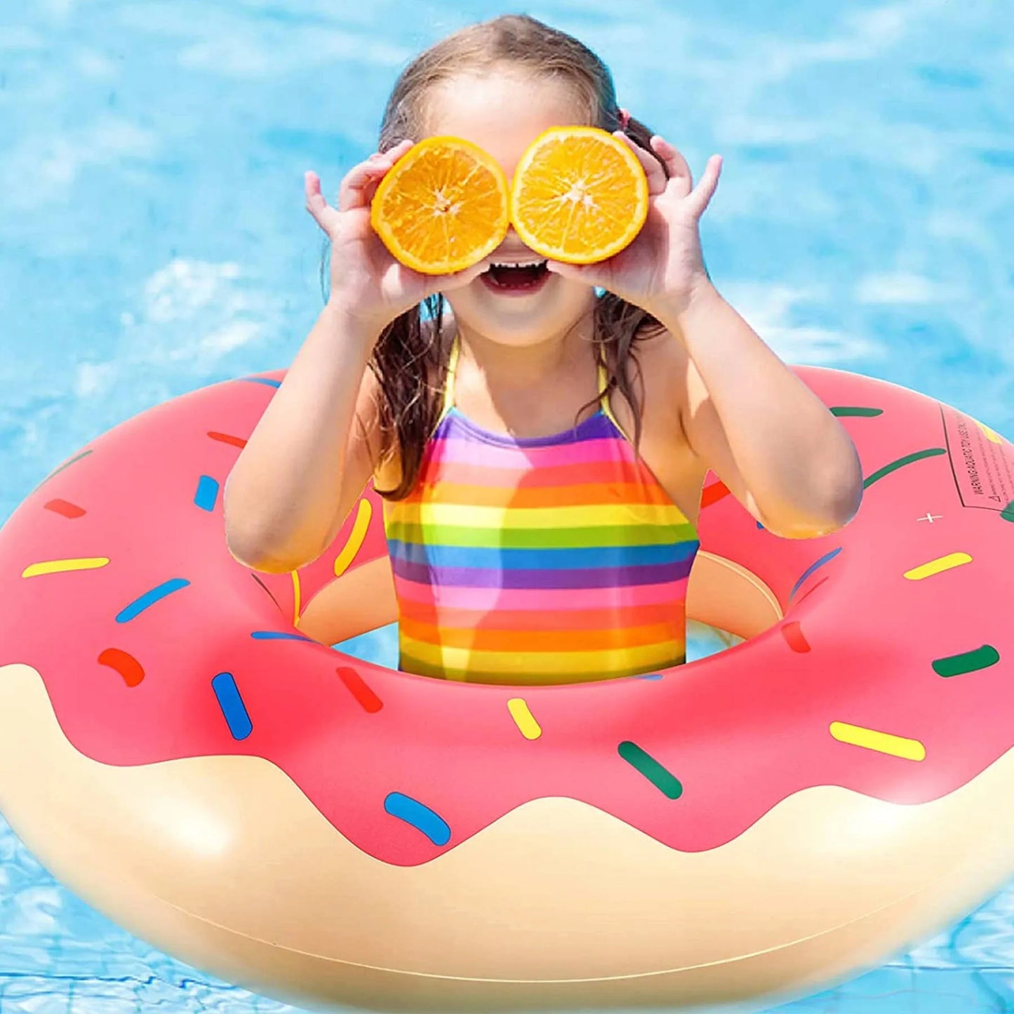 DIDELIS PRIPUCIAMAS DONUT PLŪDURIAVIMO RATAS XXL SPURGOS FORMOS BASENO ČIUŽINYS VAIKAMS