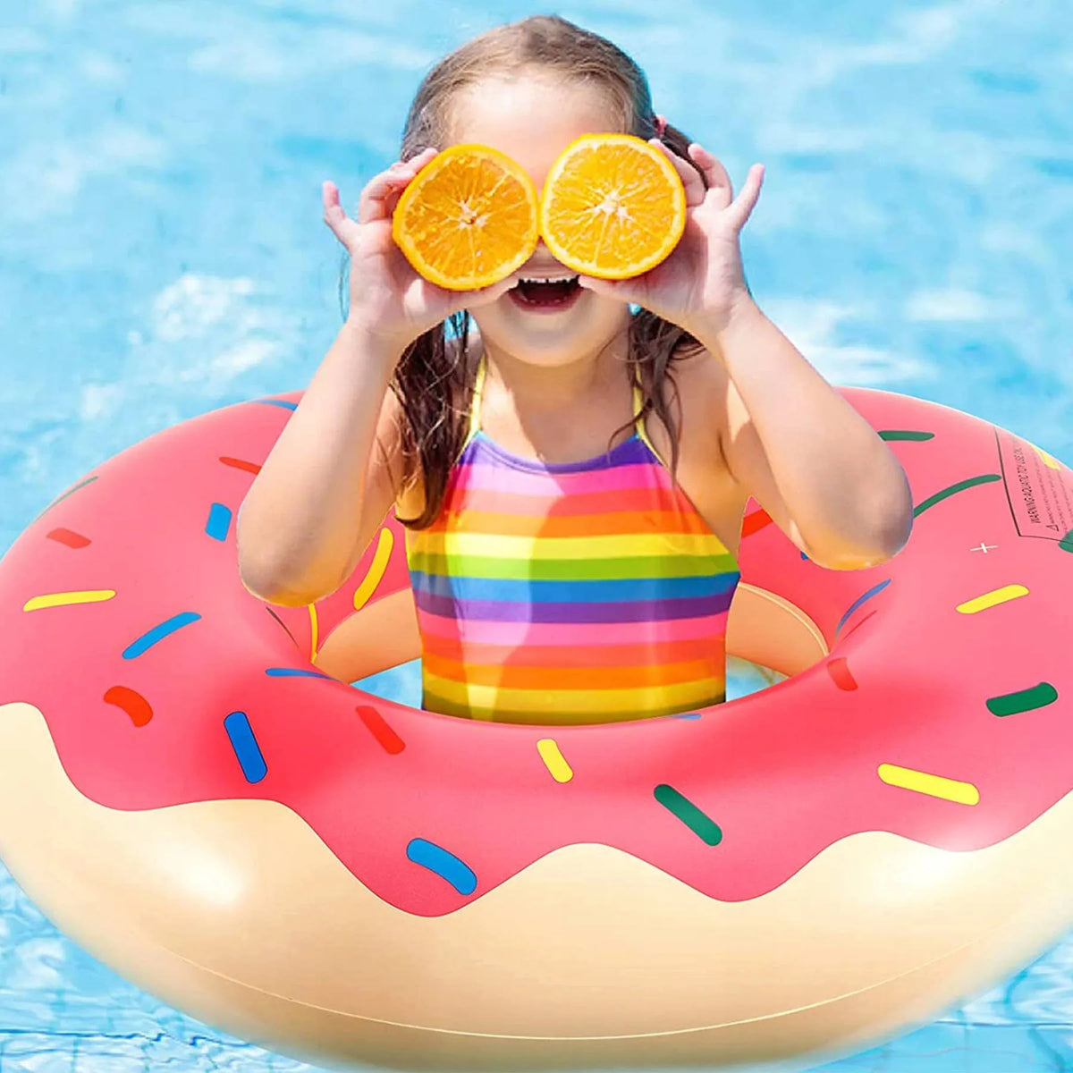 DIDELIS PRIPUCIAMAS DONUT PLŪDURIAVIMO RATAS XXL SPURGOS FORMOS BASENO ČIUŽINYS VAIKAMS