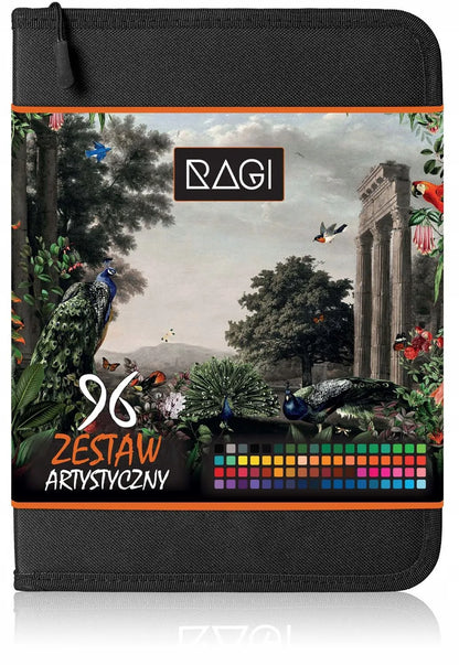 Didelis profesionalus piešimo ir eskizavimo pieštukų bei spalvotų pieštukų rinkinys, 100 dalių