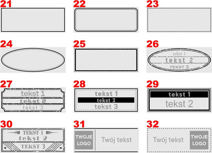Didelis rankinis spaudas 140x80 mm antspaudas su Jūsų logotipu ir rašalo pagalvėle