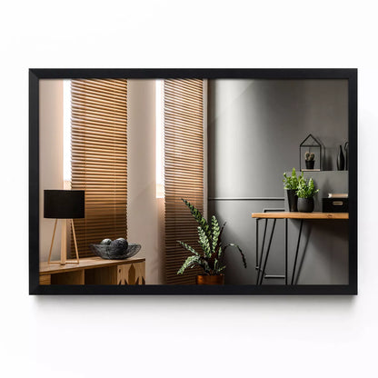 Didelis vonios veidrodis Glamour su rėmu 100x70 cm