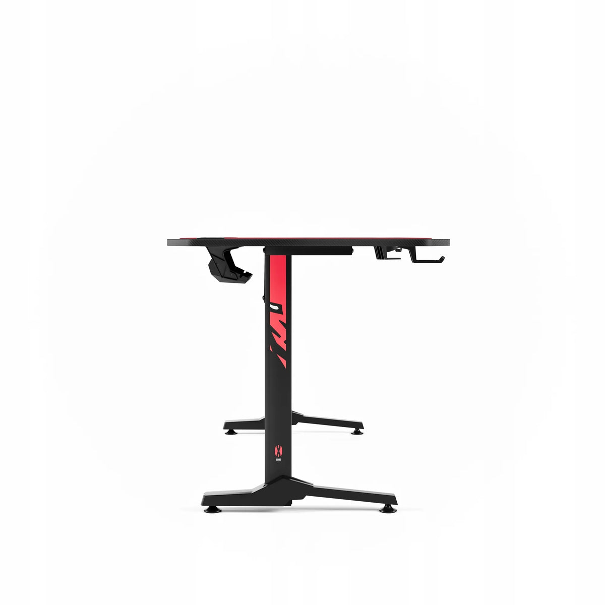 Didelis žaidimų stalas DIABLO X-MATE 1600, 160 cm, juodas, su laikikliais ir pelės kilimėliu