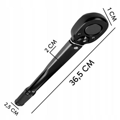 DINAMOMETRINIS RAKTAS 7–112 Nm, SU SKĖTINE GALVUTE, LOCK–UNLOCK BLOKAVIMU, TIKSLUS