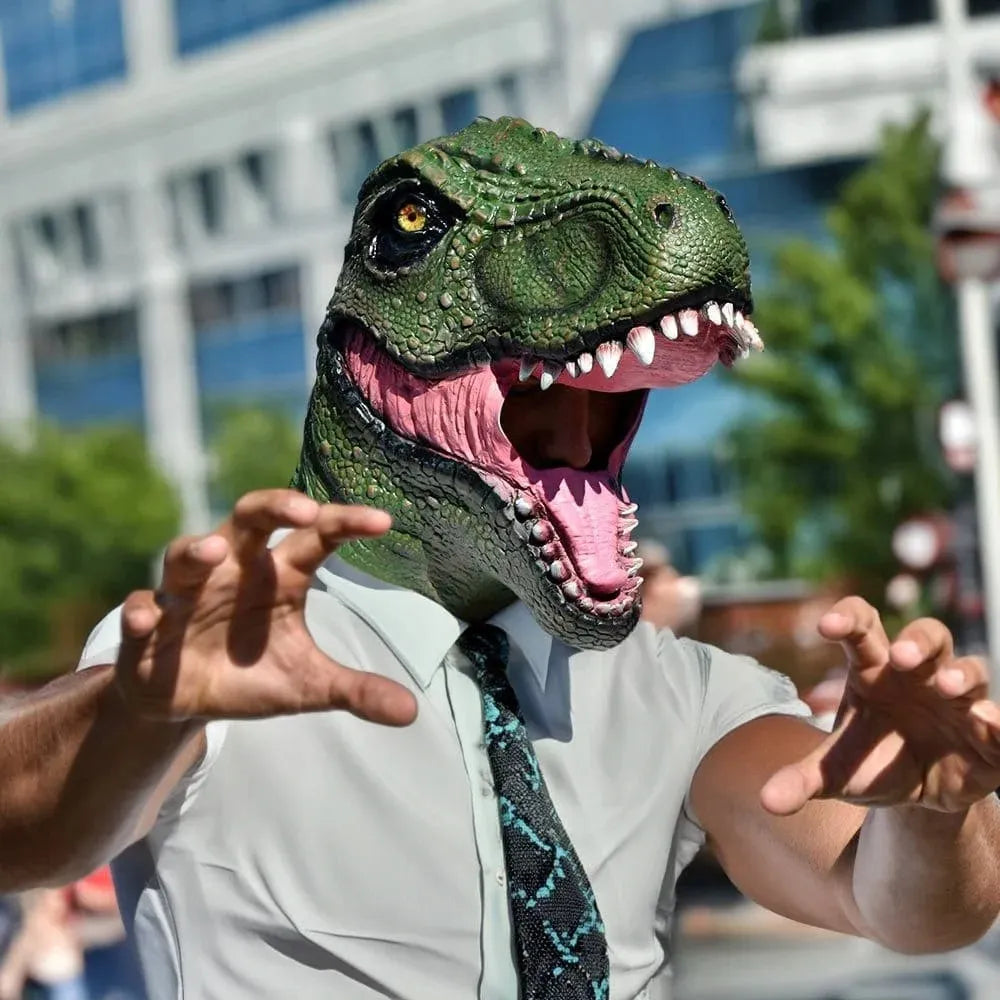 Dinozauro kaukė, gyvūno kostiumas, universalus dydis