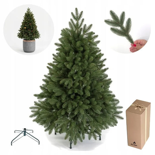 Dirbtinė 100 cm eglutė „RealTree 3D“ iš PE, atrodanti kaip tikra, silikoninė