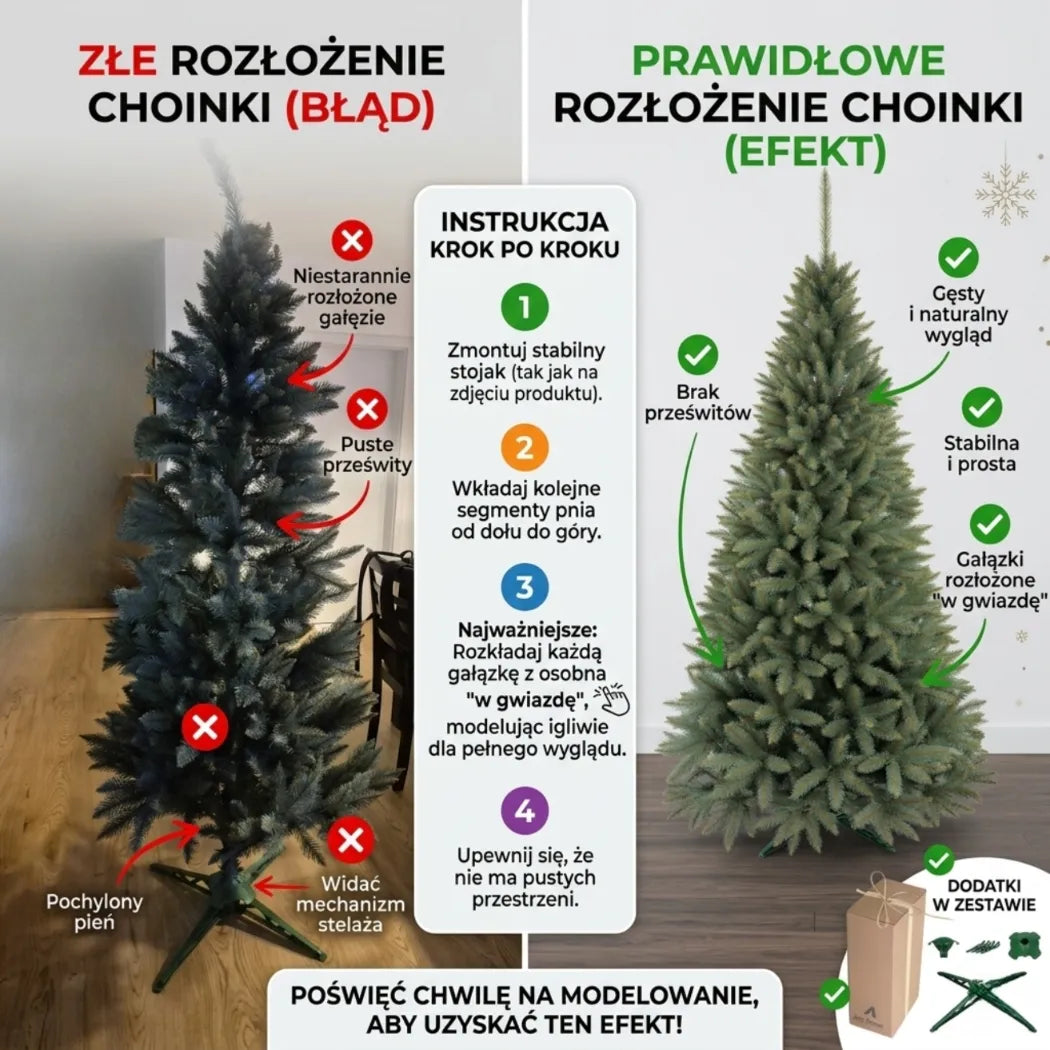 Dirbtinė 100 cm Kaukazo eglė „GĖSTA“, atrodanti kaip tikra, pagaminta Lenkijoje