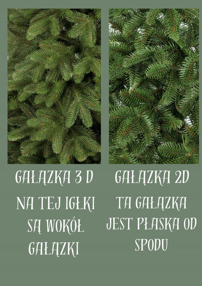 Dirbtinė eglutė „Świerk Natura 3D“ – FULL PE PREMIUM, 180 cm, natūrali išvaizda, 100 % PE