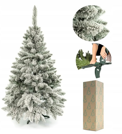 Dirbtinė snieguota pušis „Art-Trans“ PREMIUM, 220 cm, tanki, su sniego efektu