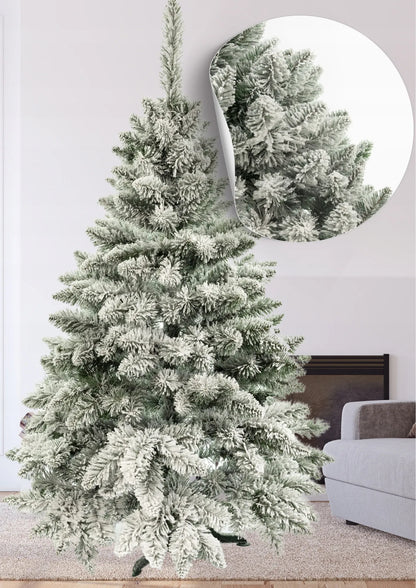 Dirbtinė snieguota pušis „Art-Trans“ PREMIUM, 220 cm, tanki, su sniego efektu