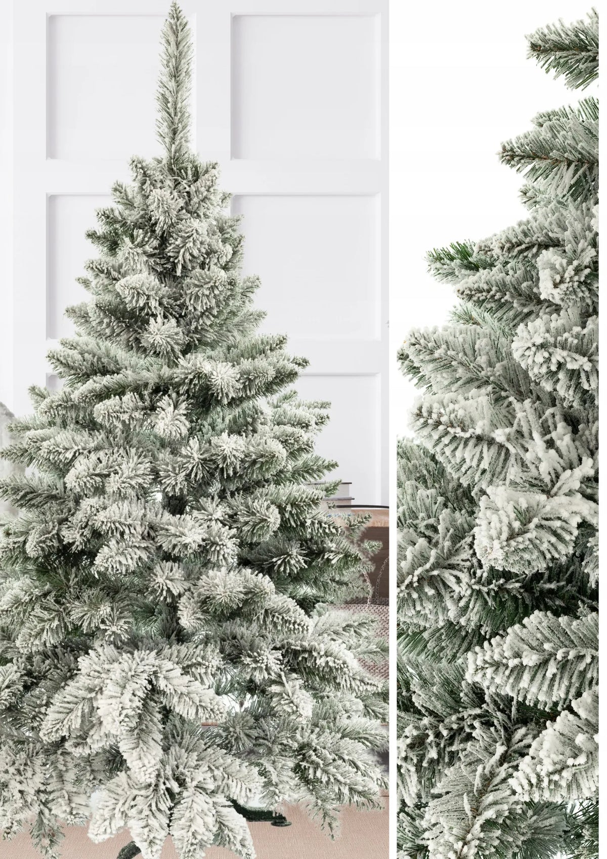 Dirbtinė snieguota pušis „Art-Trans“ PREMIUM, 220 cm, tanki, su sniego efektu