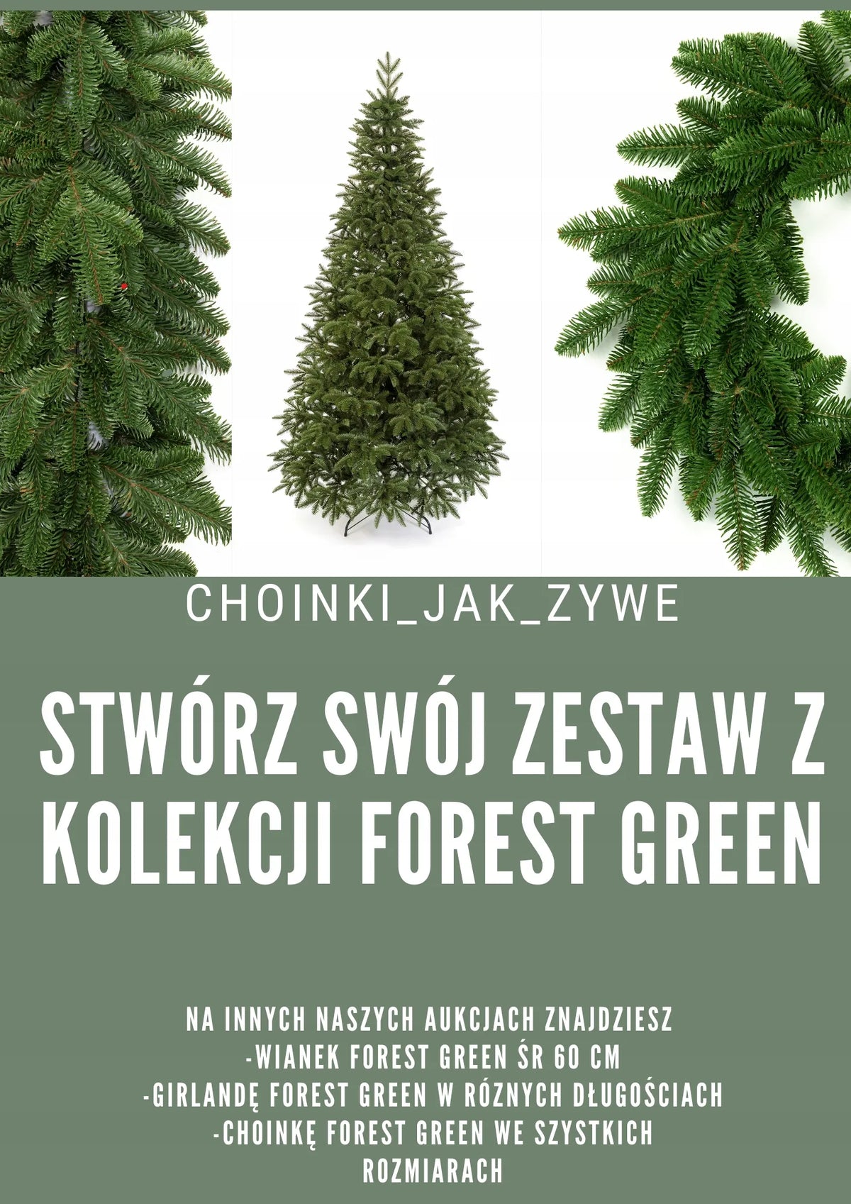 Dirbtinis kėnis Art-Trans NOBILES Forest Green, 2D, 100 % PE, 180 cm