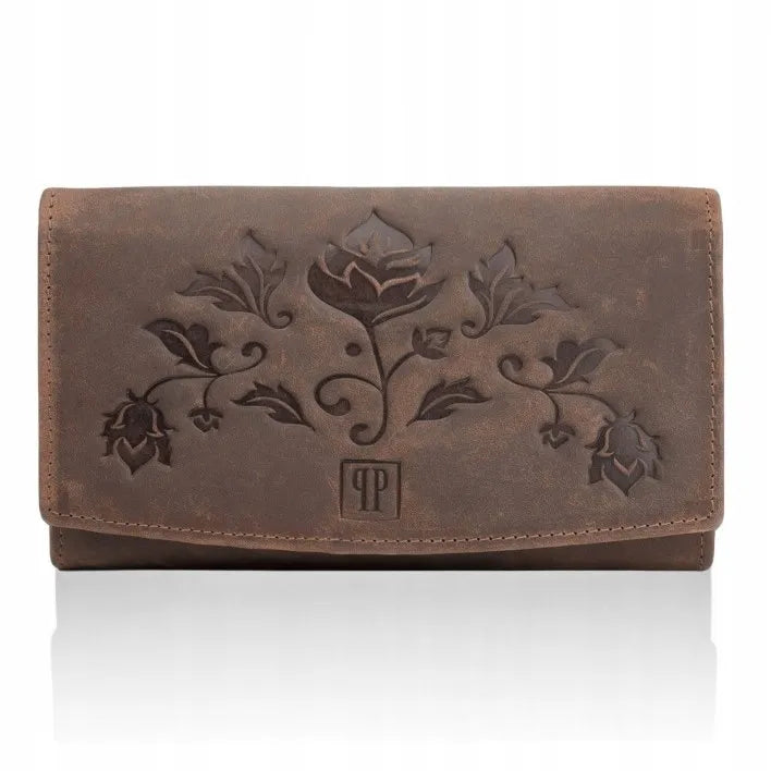 Dovanų rinkinys moterims: didelė moteriška odinė piniginė ir raktų pakabukas